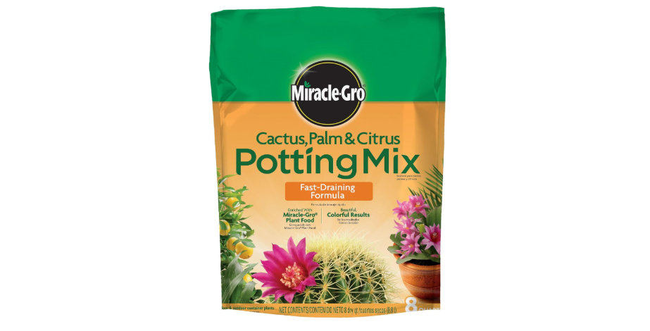 Miracle-Gro Cactus, Palm and Citrus Potting Mix, For Indoor or Outdoor Potted Plants, Great for Succulents, 8 qt.
