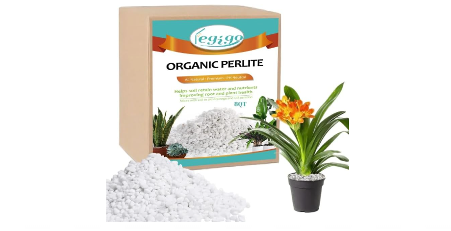
Legigo 8 Quarts Organic Horticultural Perlite for Plants Indoor- Natural Horticultural Soil Additive Conditioner Mix for Improves Drainage, Ventilation and...