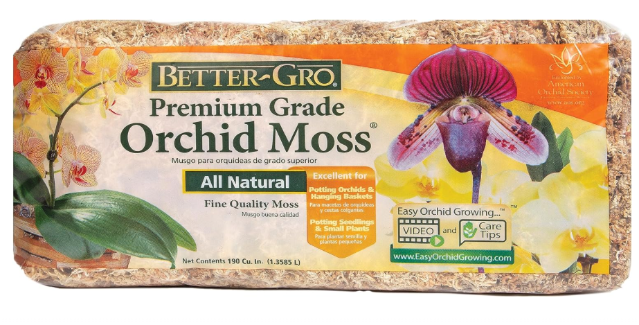 
Better-Gro Premium Grade Orchid Moss - 100% Natural, Imported Sphagnum Moss for Orchids, Ferns, and Hostas, Excellent for Hanging Baskets and Propagating...