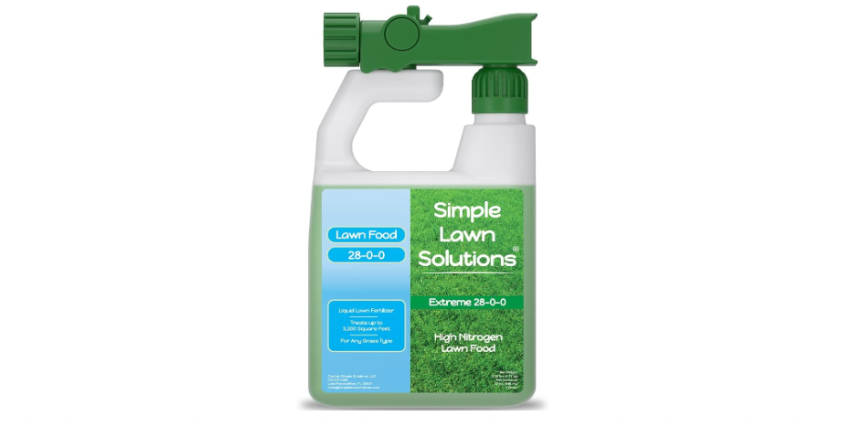 Maximum Green & Growth Fertilizer High Nitrogen 28-0-0 Liquid Lawn Food Spray Spring & Summer- Any Grass Type- Simple Lawn Solutions - Concentrated...