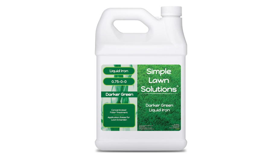 Simple Lawn Solutions - Liquid Iron Fertilizer Darker Green - Chelated Micronutrients - Concentrated Spray Booster for Turf Grass, Indoor Plants and Outdoor...