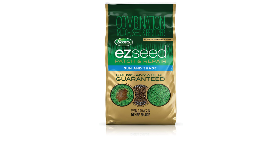 Scotts EZ Seed Patch & Repair for Sun and Shade Combination Mulch, Sun and Shade Grass Seed and Fertilizer for Bare Spots and Repair, Grows Anywhere, 10...