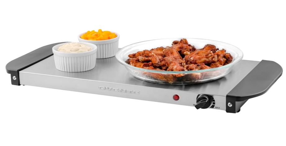 OVENTE Electric Warming Tray with Adjustable Temperature Control, Compact Food Warmer & Server for Buffets, Parties, Events, and Dinners, Cool-Touch...