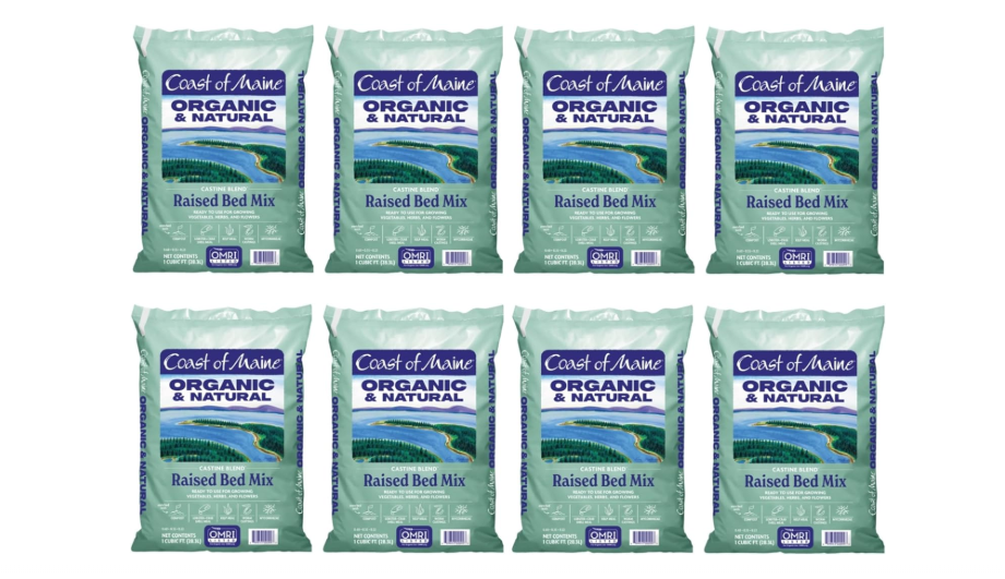 
Coast of Maine Castine Blend Organic and Natural Raised Bed Mix, 1 cu ft (Pack of 8), RTU for Growing Vegetables, Herbs and Flowers