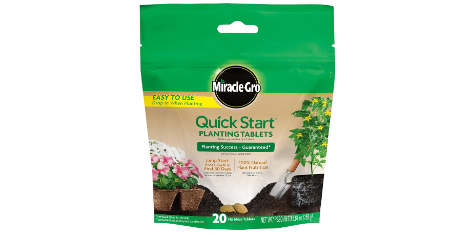 
Miracle-Gro Quick Start Planting Tablets - Plant Starter Fertilizer for Flower, Vegetable, and Houseplant Transplants, OMRI Listed, 20 No Mess Tablets