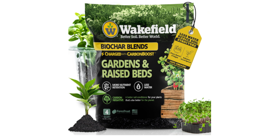 
Wakefield Biochar Blend with CarbonBoost™ Technology – Enhanced Water & Nutrient Retention for Raised Bed Garden Soil - Ultimate Organic Potting Soil...