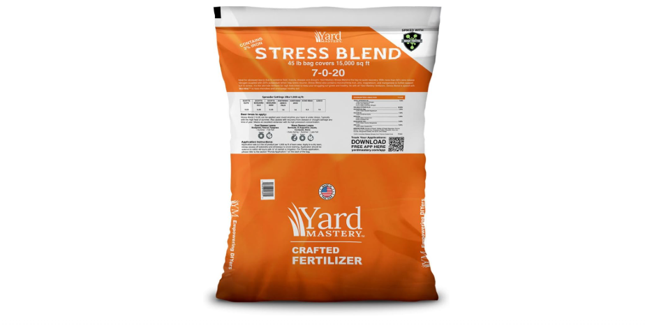 
7-0-20 Summer Lawn and Turf Stress Granular Fertilizer Blend (with Bio-Nite 45lb Bag - Covers 15,000 Square Feet - 7% Nitrogen - 3% Iron - 20% Potash - Safe...