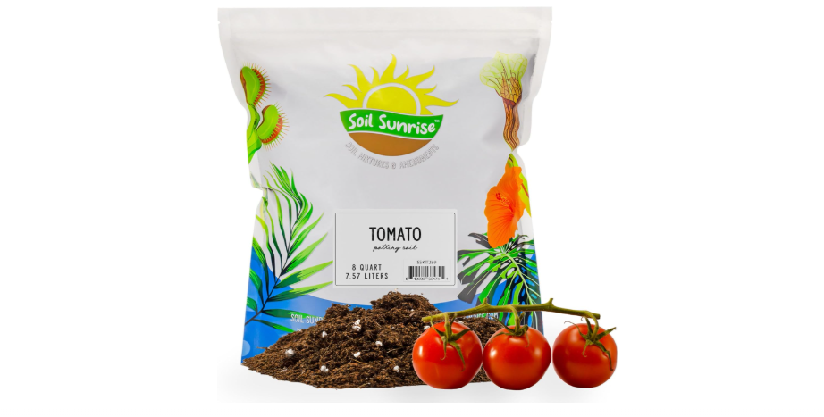 
Soil Sunrise All Natural Tomato Starter/Potting Mix (8 Quarts) Perfect Backfill for Outdoor Tomato Plant Holes, Hand Blended with Natural Ingredients...