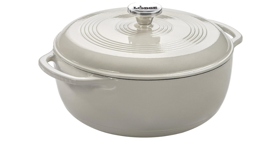 
Lodge Essential Enamel Cast Iron Dutch Oven - Perfect for Bread Baking, Braising, Marinating & Slow Cooking - Features Moisture-Sealing Lid & Dual...