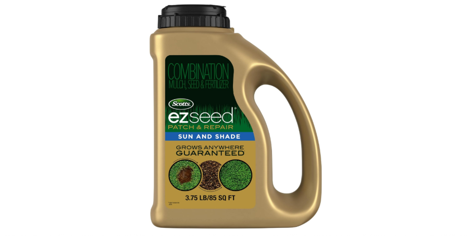 
Scotts EZ Seed Patch & Repair Sun and Shade Mulch, Grass Seed, Fertilizer Combination for Bare Spots and Repair, 3.75 lb, Brown