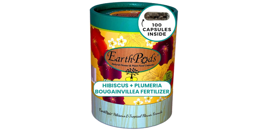  EarthPods® Premium Hibiscus Fertilizer Capsules (100 Count) Tropical Plant Food Spikes | Specialized Bio Nutrients for Plumeria & Bougainvillea (Organic...