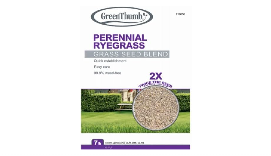  Green Thumb 7 lb Perennial Ryegrass Blend/Mix Grass Seed - Pack of (4)