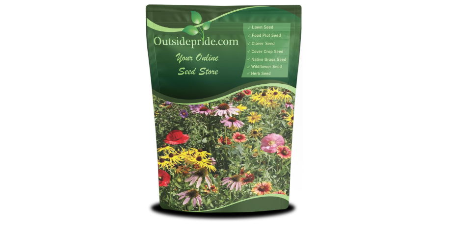  Outsidepride Midwest Wildflower Seed Mix - 1/4 Lb Premium Blend of Annual & Perennial Native Wildflower Seeds for Midwestern States, Attracts...