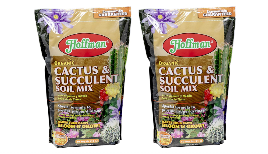  Hoffman 10410 Organic Cactus and Succulent Soil Mix, 10 Quarts, 2 Pack