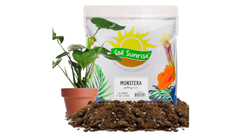  Soil Sunrise Monstera Houseplant Potting Soil Mix (12 Quarts) Custom Blend for Growing and Repotting
