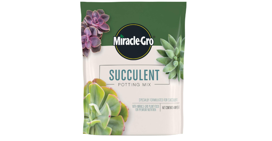  Miracle-Gro Succulent Potting Mix - Potting Soil Mix for Indoor Succulents, Aloe Vera and More, Made with Miracle-Gro Plant Food, 4 qt.