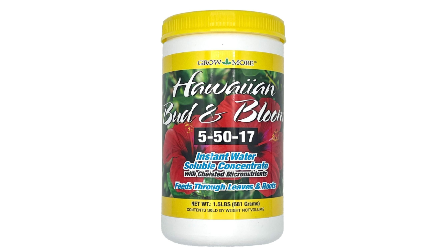  Grow More Urea-Free Hawaiian Bud and Bloom 5-50-17 Fertilizer - 1.5lbs of Water Soluble Bloom Booster Fertilizer for Flowers - High Phosphorus Flower Food...