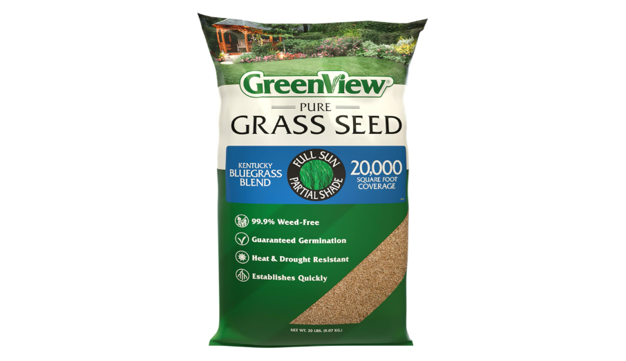 
GreenView Pure Grass Seed Kentucky Bluegrass Blend, 20 lb. Bag – Covers up to 20,000 sq. ft.