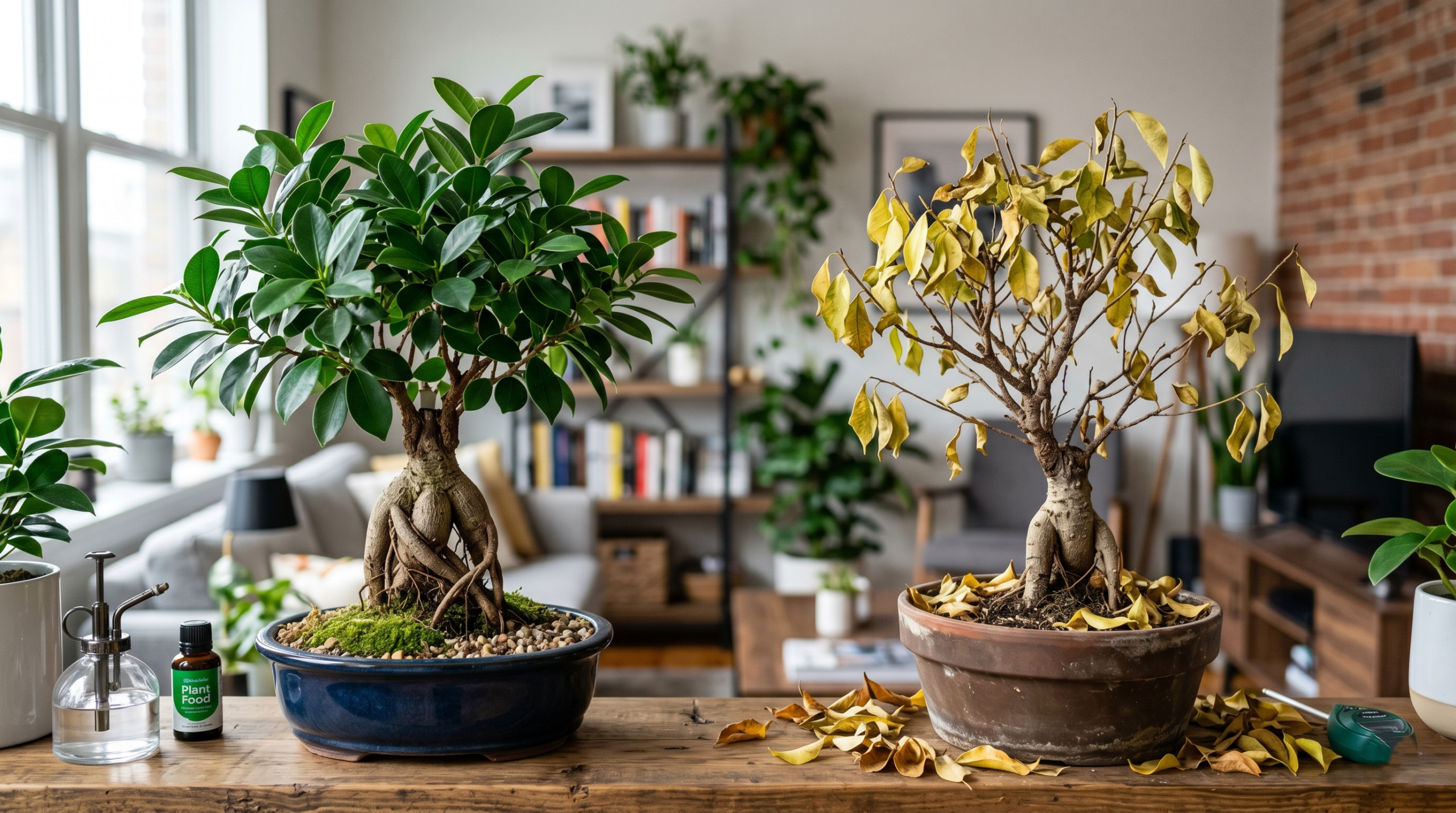Common bonsai di ficus problems including yellow leaves and leaf drop