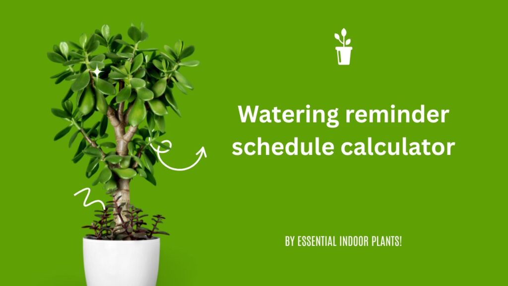 Watering reminder schedule calculator