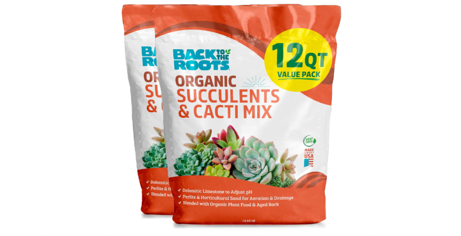 
Back to the Roots 100% Organic Succulent & Cacti Mix (Value 12 Quart) | Made in the USA