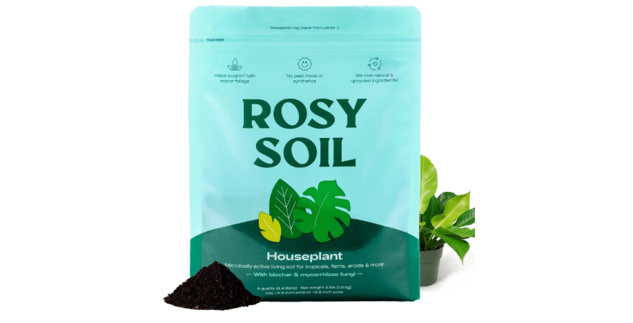 
Rosy Soil Indoor Potting Soil for House Plants - Organic Potting Soil Mix for Indoor Plants - Enriched w/Root-Boosting Biochar for Foliage Plants, Flowers,...