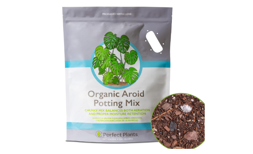 Organic Aroid Potting Mix by Perfect Plants | Chunky Gardening Medium for Tropical Indoor House Plants | Peat Free | Proper Drainage (8qt)