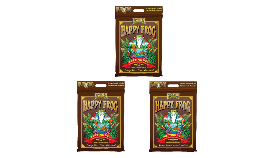
FoxFarm Happy Frog Potting Soil - Ready-to-Use Amended Container Blend with Soil Microbes, Earthworm Castings, Bat Guano, and Aged Forest Products for...
