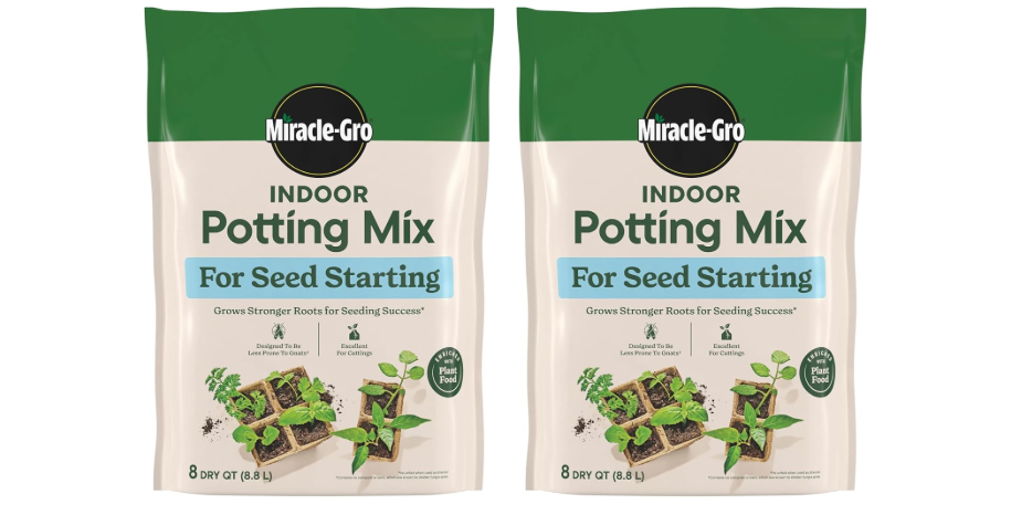 
Miracle-Gro Indoor Potting Mix for Seed Starting, For Starting Vegetable, Flower, and Herb Seeds Indoors, Excellent for Cuttings, 8 qt. (2-Pack)