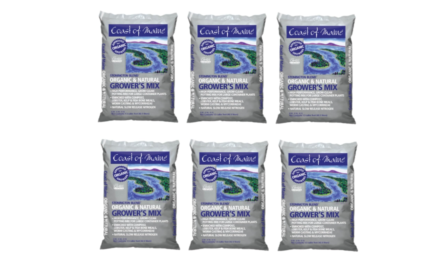 Coast of Maine Stonington Blend, 1.5 cu ft (Pack of 6) Organic and Natural Grower?s Mix for Large Container Plants