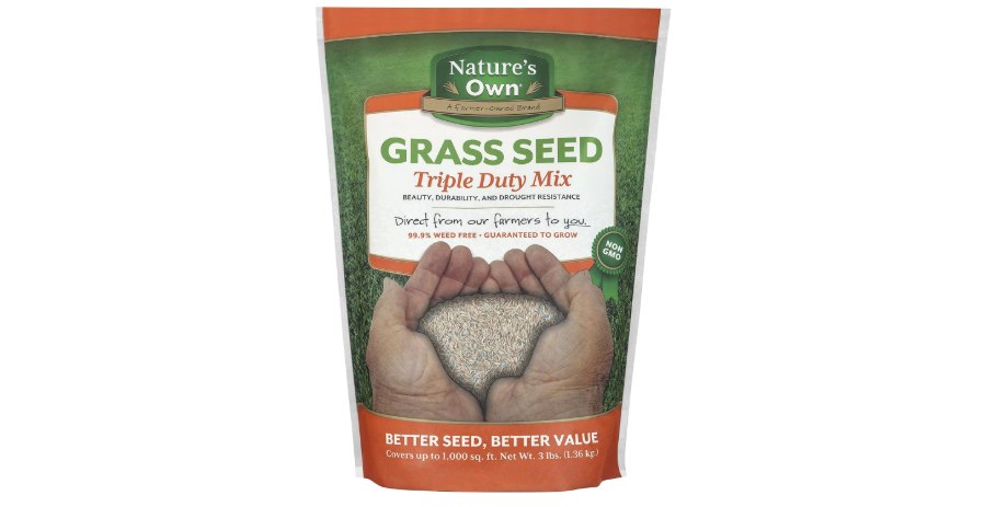 Mountain View Seeds Natures Own Triple Duty Mix Grass Seed, 3-pounds