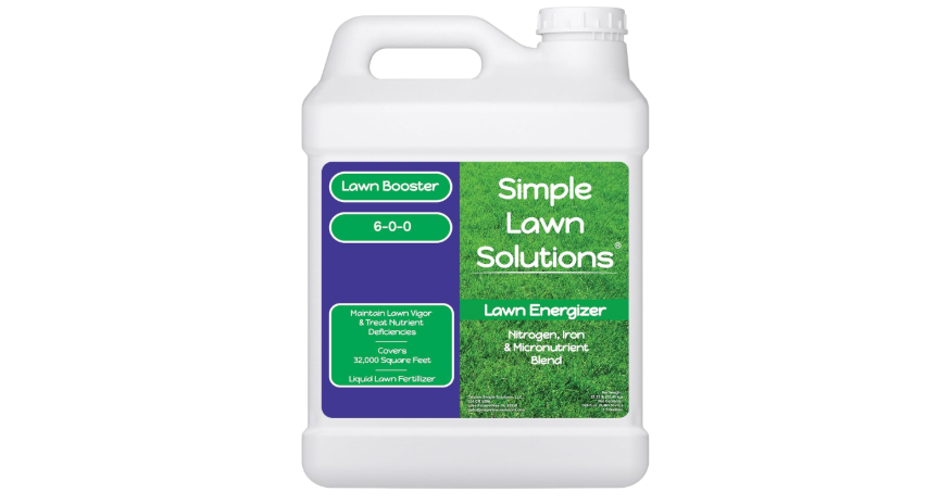 Commercial Grade Lawn Energizer- Grass Micronutrient Booster with Iron and Nitrogen- Liquid Turf Spray Concentrated Fertilizer- Any Grass Type, All Year-...