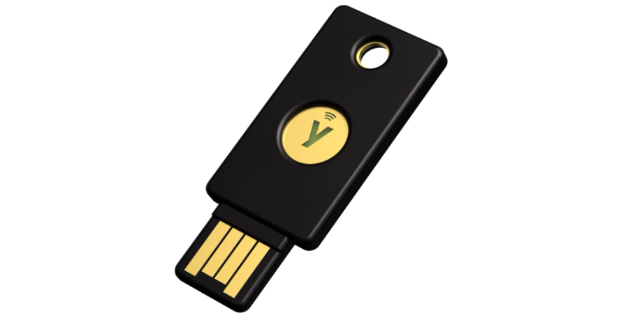 
Yubico - YubiKey 5 NFC - Multi-Factor authentication (MFA) Security Key and passkey, Connect via USB-A or NFC, FIDO Certified - Protect Your Online Accounts