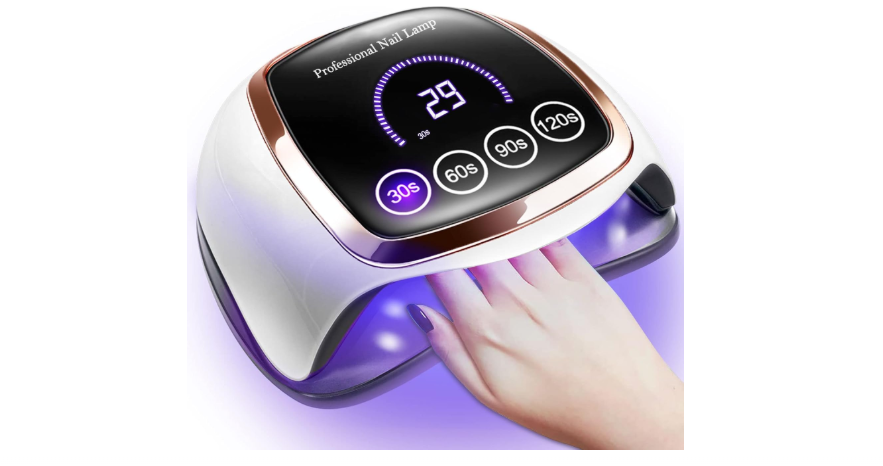 Gugusure UV LED Nail Lamp, Upgrade 180W Nail Dryer for Gel Polish with LCD Display, Auto Sensor and 4 Timer Settings, Professional Curing Lamp Light with 42...
