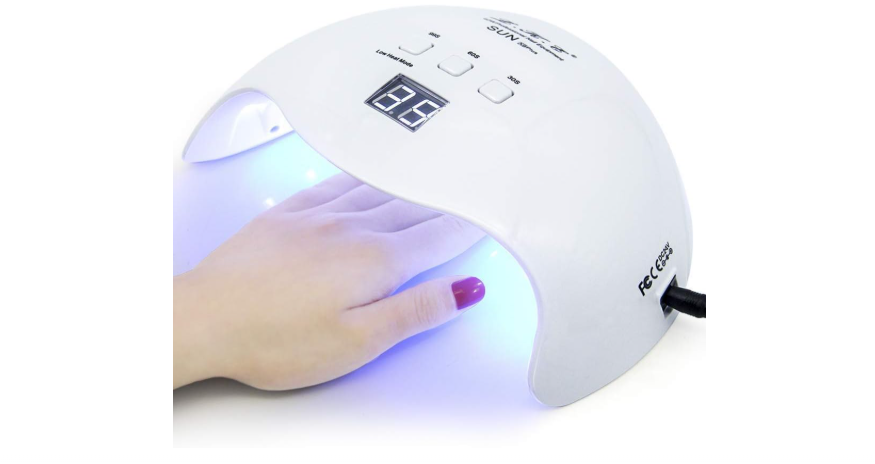Gel UV LED Nail Polish Lamp, LKE Nail Dryer 40W LED Light with 3 Timers Professional for Nail Art Tools Accessories White