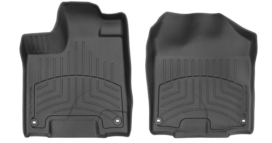  WeatherTech FloorLiner HP Custom Fit Floor Mats for Honda Passport, Pilot - 1st Row (448391IM), Black