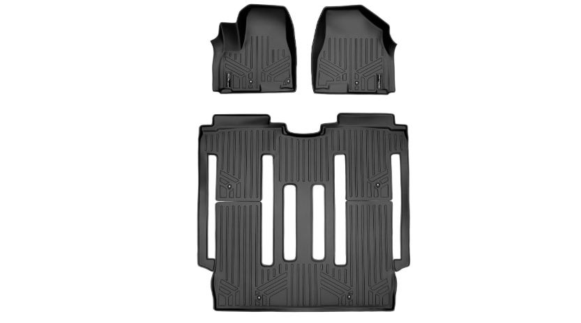  SMARTLINER Custom Fit Floor Mats 2 Row Liner Set Compatible with 2015-2021 Kia Sedona