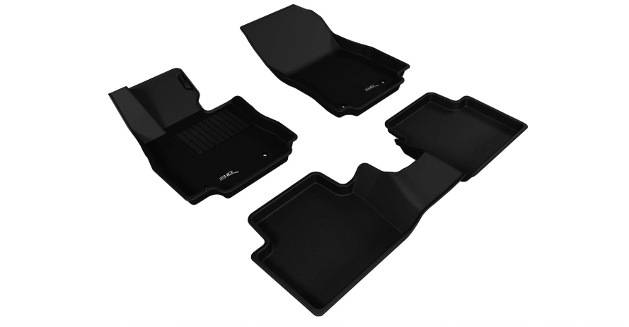 3D MAXpider - L1TY22701509 Complete Set Custom Fit All-Weather Floor Mat for Select Toyota Yaris iA Models - Kagu Rubber (Black)