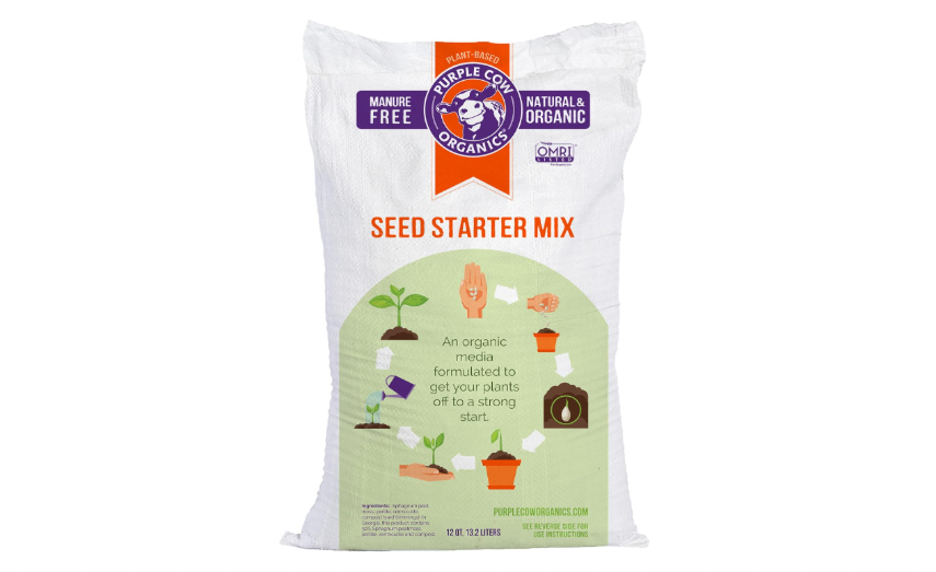 Purple Cow Organics Seed Starter 12 Quart Bag, All Natural and Organic, Fast Seedling Germination, Grows Strong Roots for Indoor Gardens, Raised Beds &...