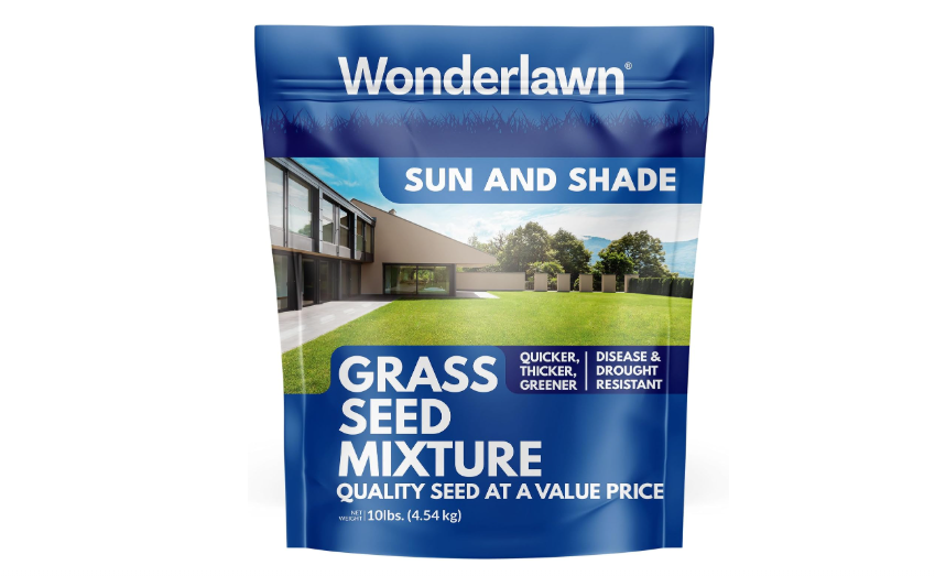  Barenbrug Wonderlawn Sun and Shade Grass Seed Mix for Lawn Care and Landscaping, 10 lbs. Bag