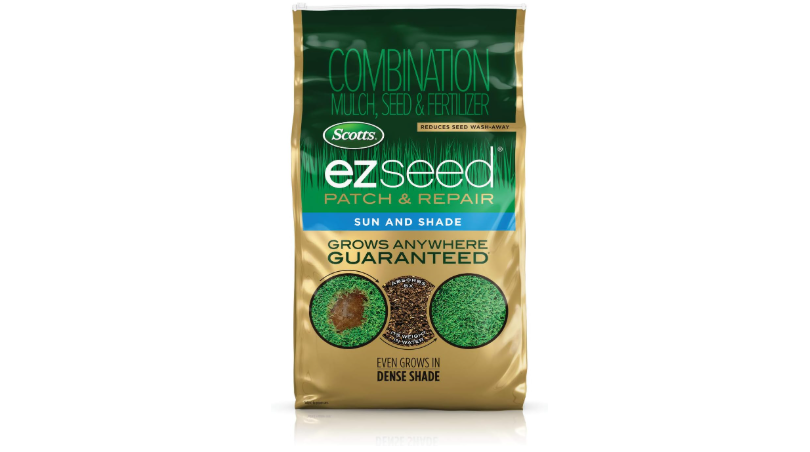 Scotts EZ Seed Patch & Repair Sun and Shade, 10 lbs. | Sun and Shade Grass Seed and Fertilizer for Bare Spots and Repair, Grows Anywhere