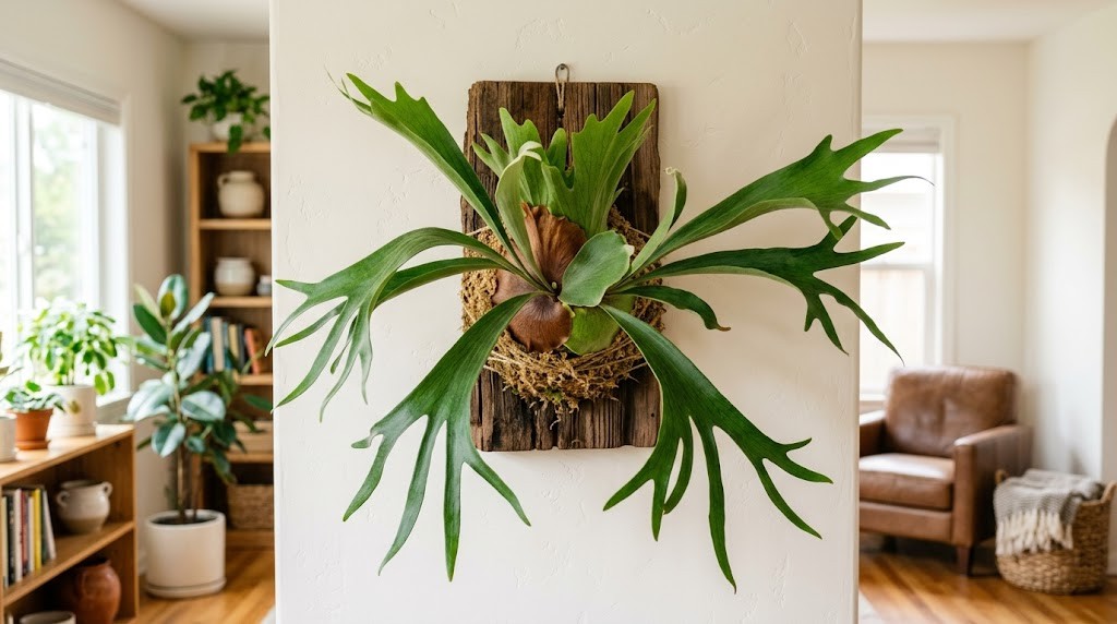 mounted staghorn fern
